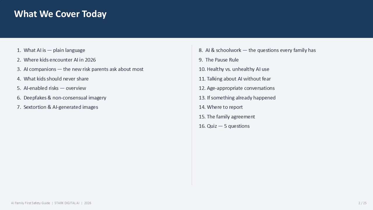 AI Family Safety Guide — Slide 2