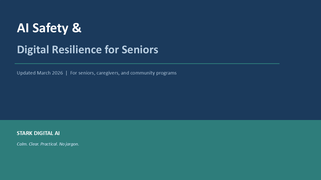 Digital Resilience for Seniors — Slide 1