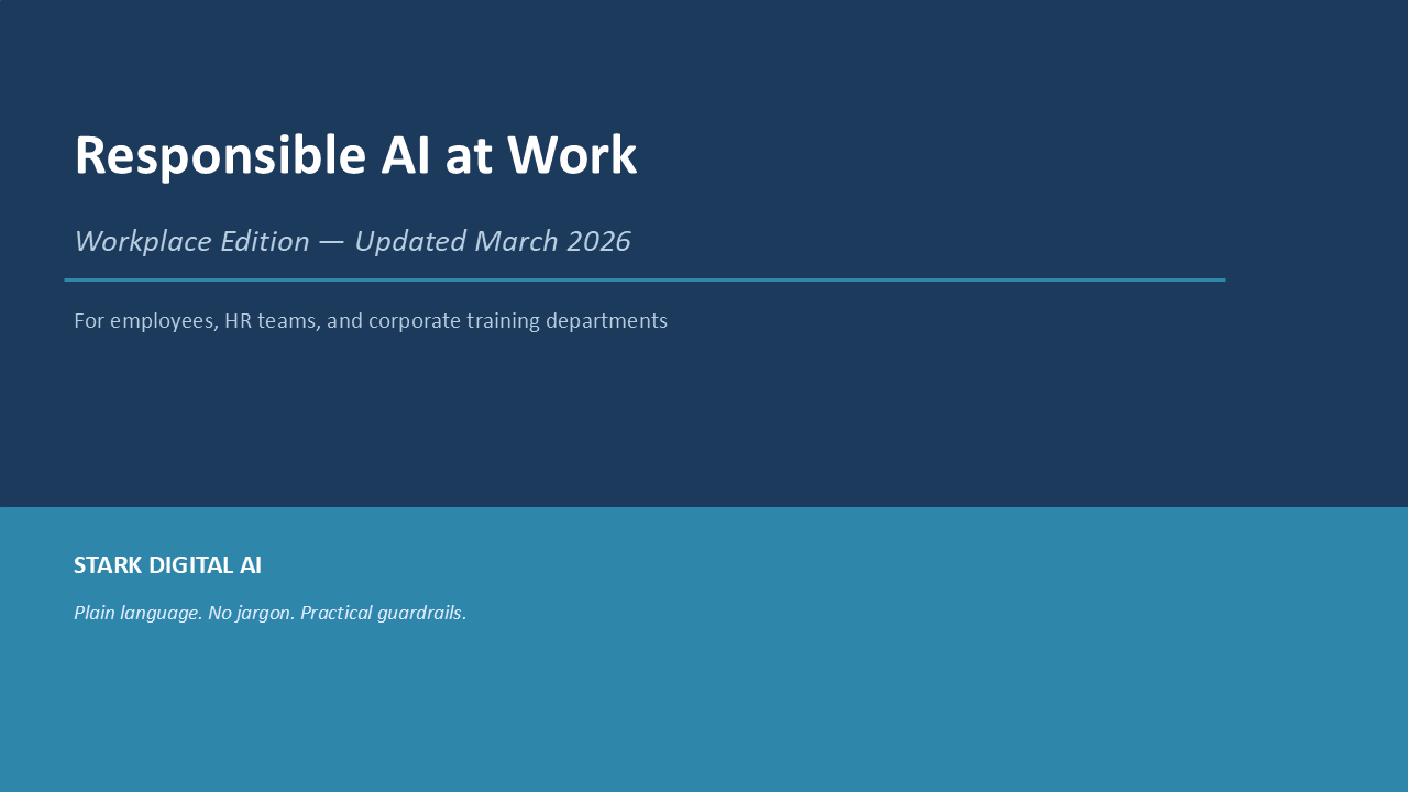 Responsible AI at Work — Slide 1